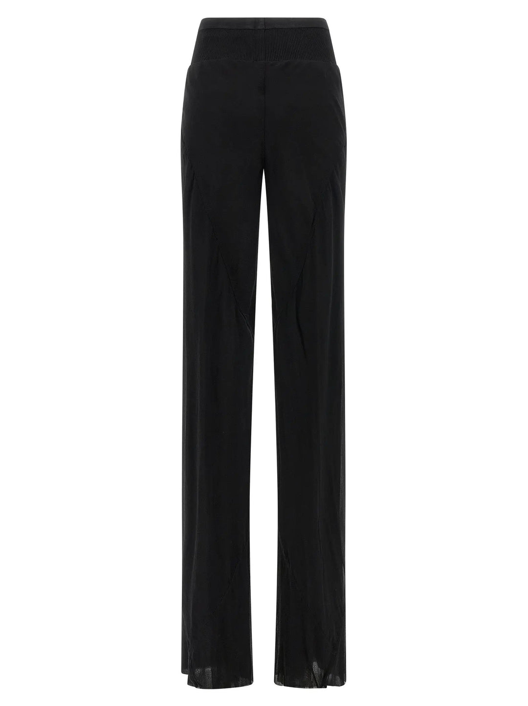 Rick Owens Black Silk Flared Pants