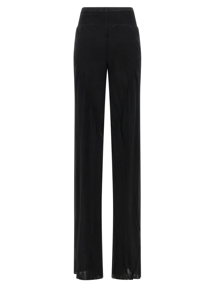 Rick Owens Black Silk Flared Pants