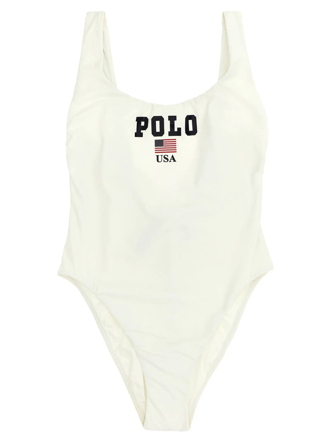 Polo Ralph Lauren White Nylon One-Piece Swimsuit