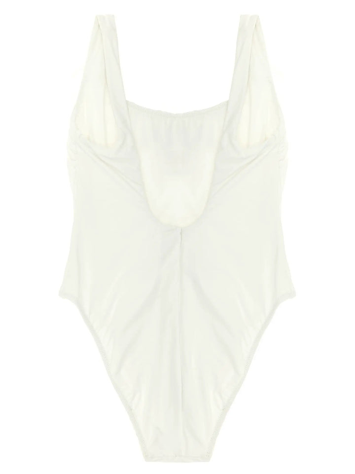 Polo Ralph Lauren White Nylon One-Piece Swimsuit