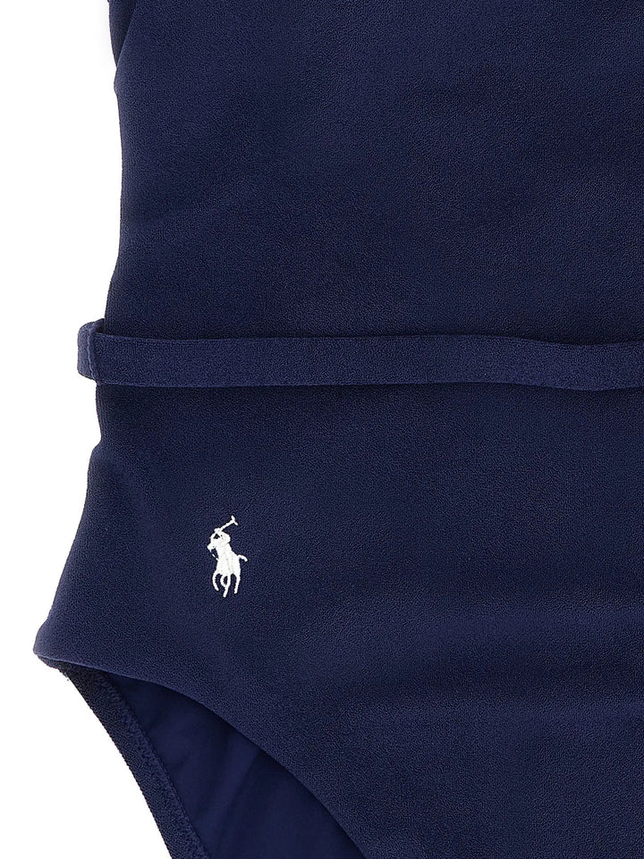 Polo Ralph Lauren Blue Polyester One-Piece Swimsuit