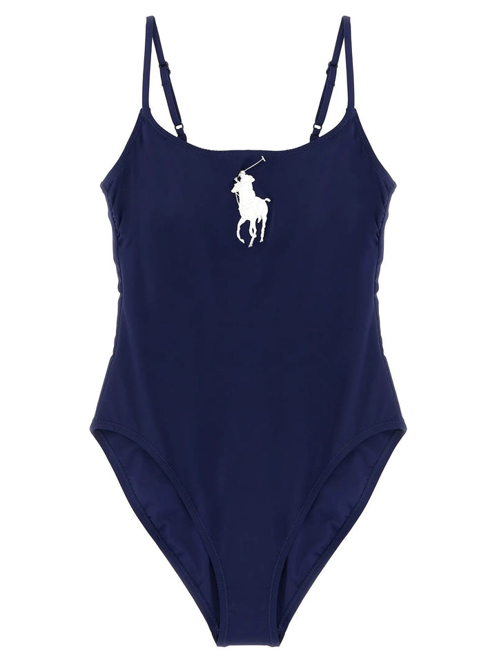 Polo Ralph Lauren Sample Sale | Polo Ralph Lauren Blue Nylon One-Piece Swimsuit - | Designer outlet