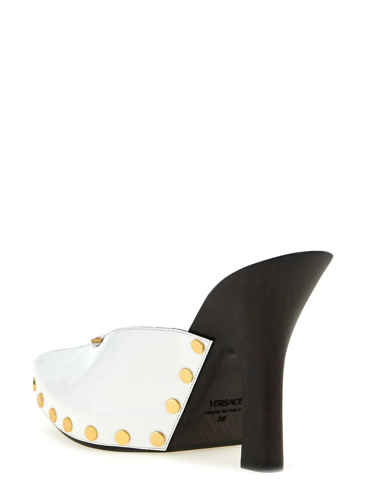 Versace Bicolor Calfskin High Heel Pumps
