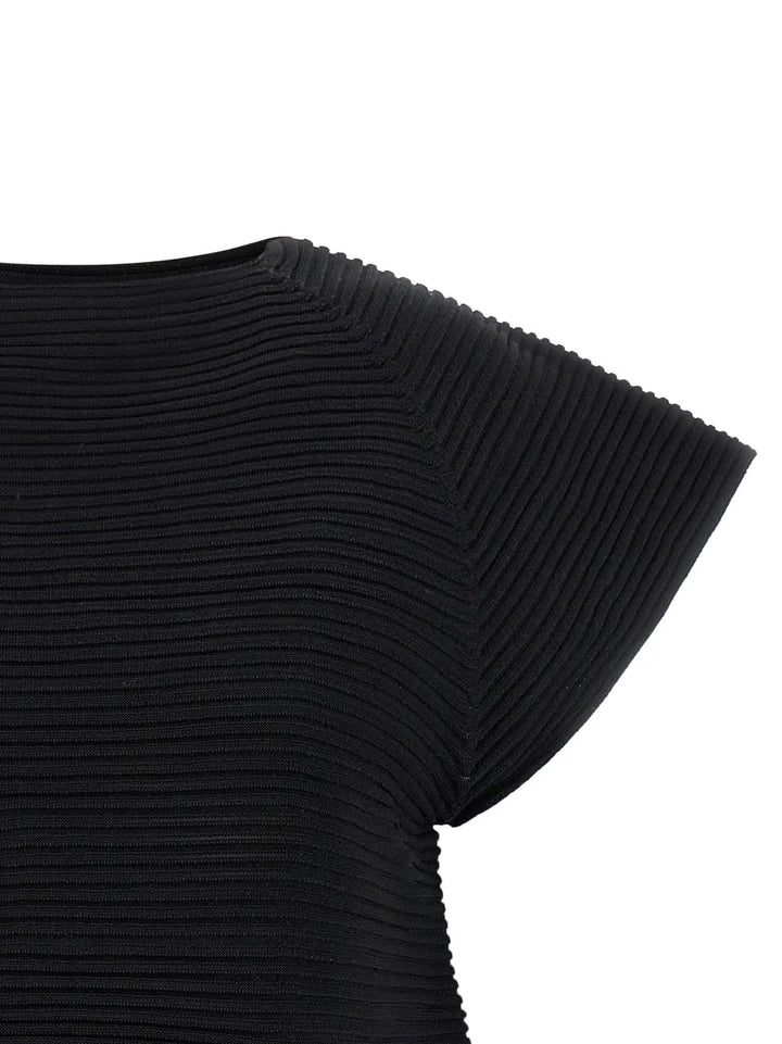 Issey Miyake Black Polyester Short Dress