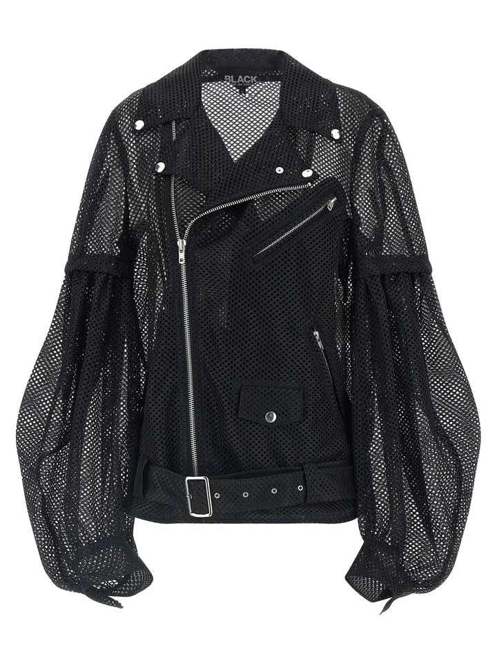 Comme Des Garçons Black Polyester Biker Jacket