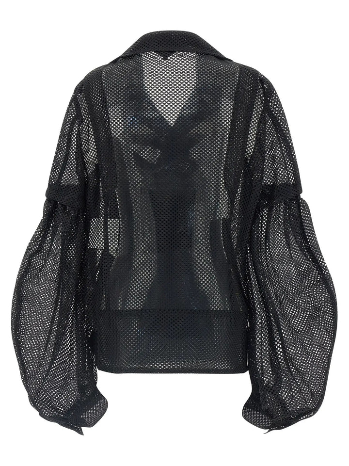 Comme Des Garçons Black Polyester Biker Jacket