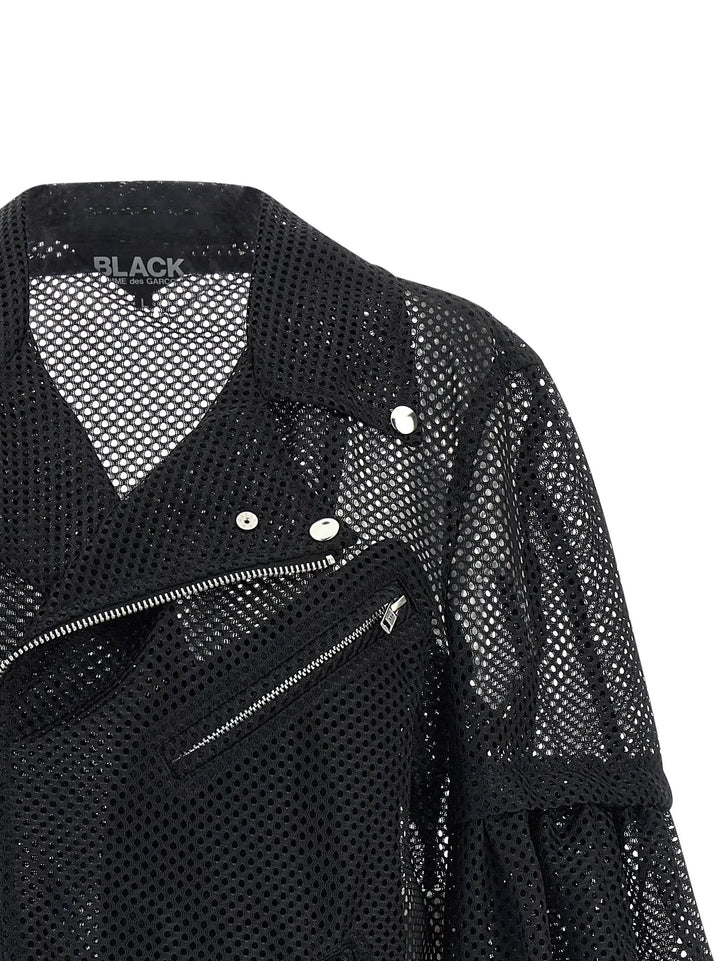 Comme Des Garçons Black Polyester Biker Jacket