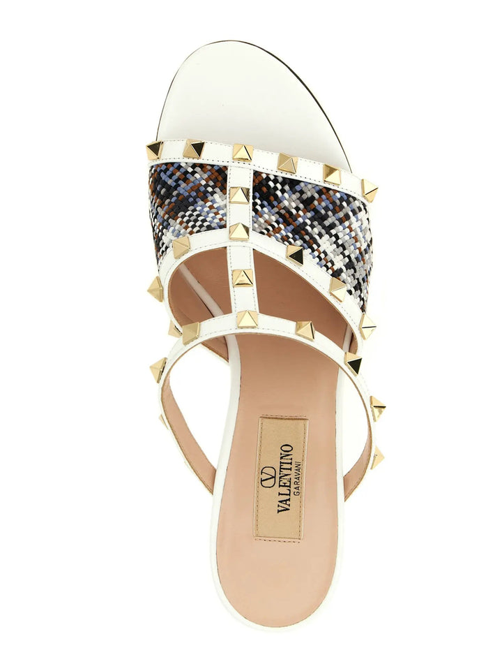 Valentino Garavani Sample Sale | Valentino Garavani White Polyester Platform Sandals - | Designer outlet