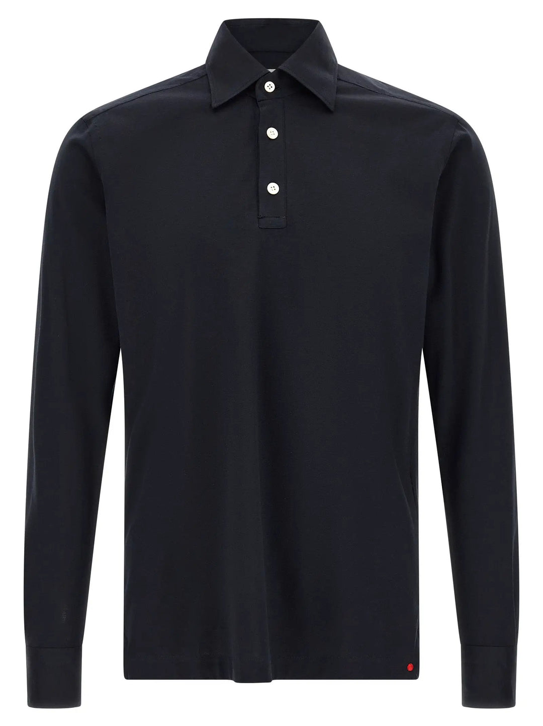 Kiton Blue Cotton Polo Shirt