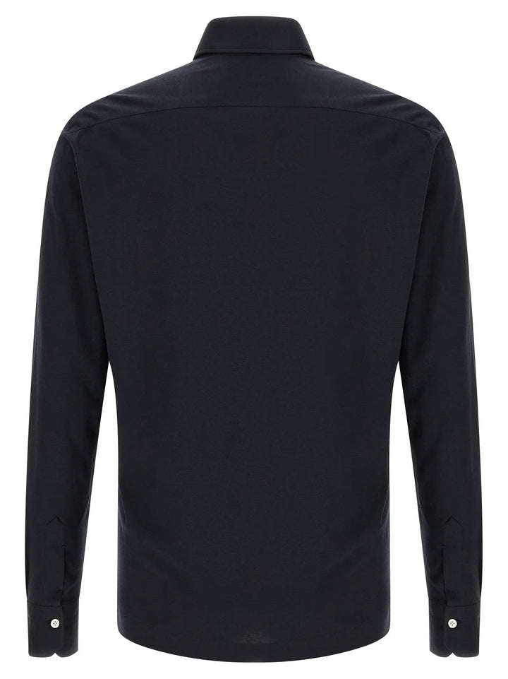 Kiton Blue Cotton Polo Shirt