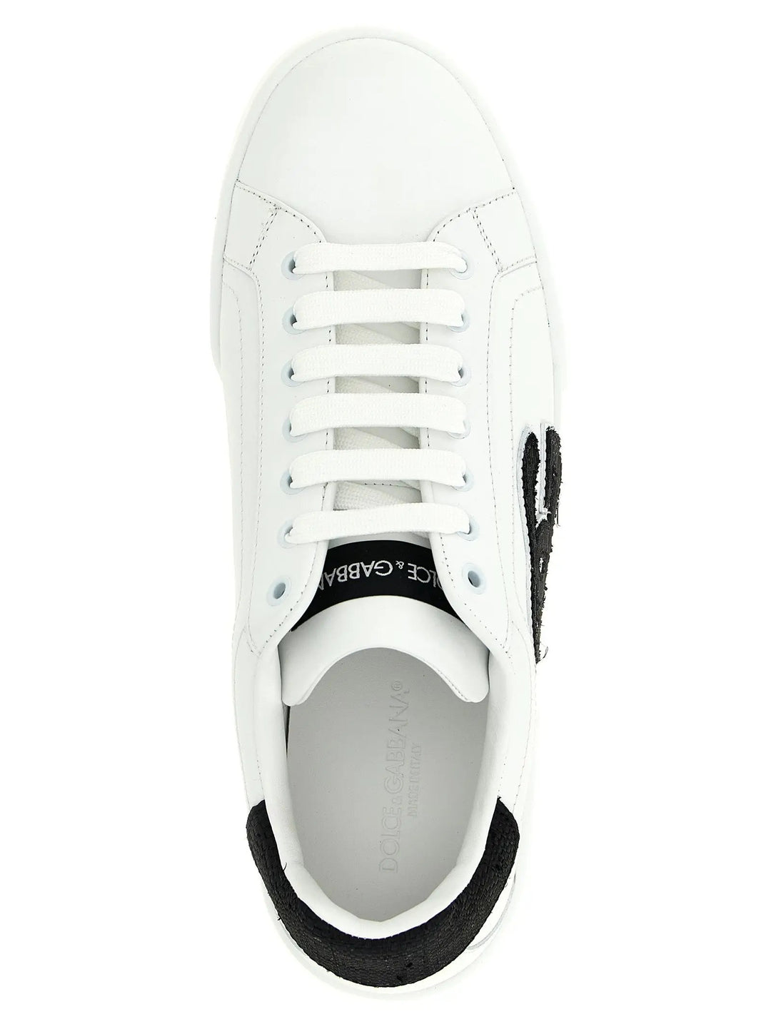 Dolce &amp; Gabbana Bicolor Calfskin Low Top Sneakers