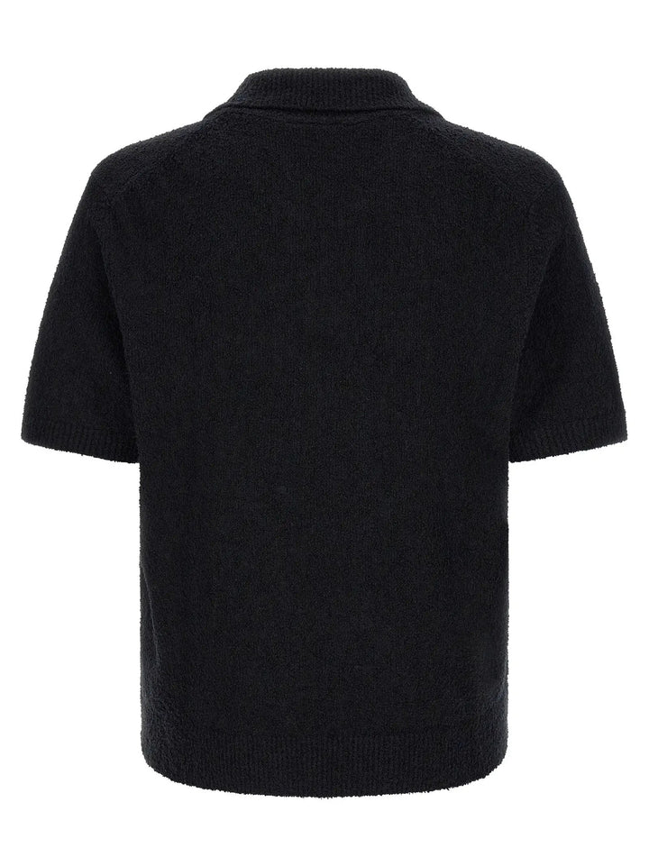 Lacoste Black Cotton Polo Shirt