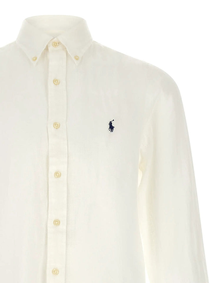 Polo Ralph Lauren Sample Sale | Polo Ralph Lauren White Linen Blouse - | Designer outlet