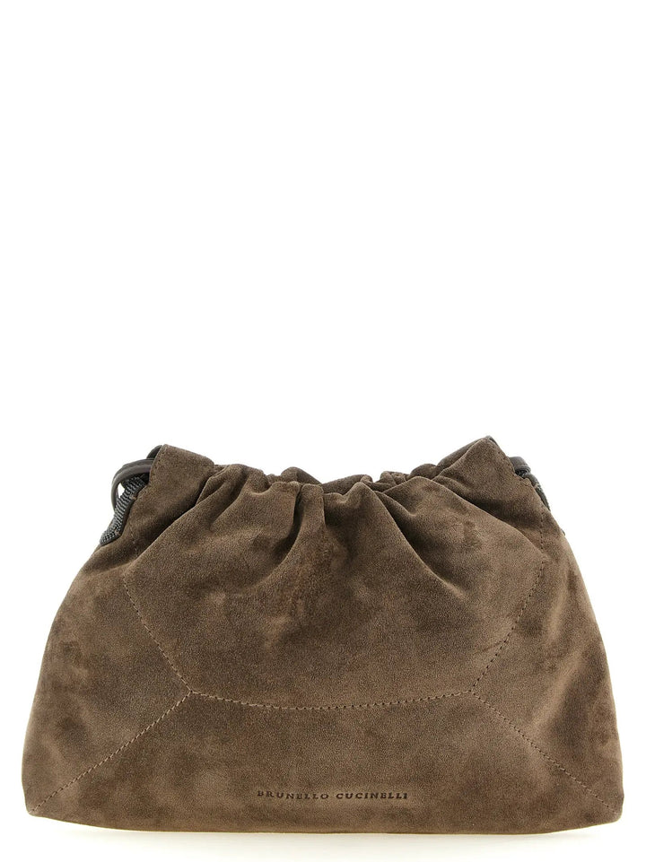 Brunello Cucinelli Brown Calfskin Clutch Bag