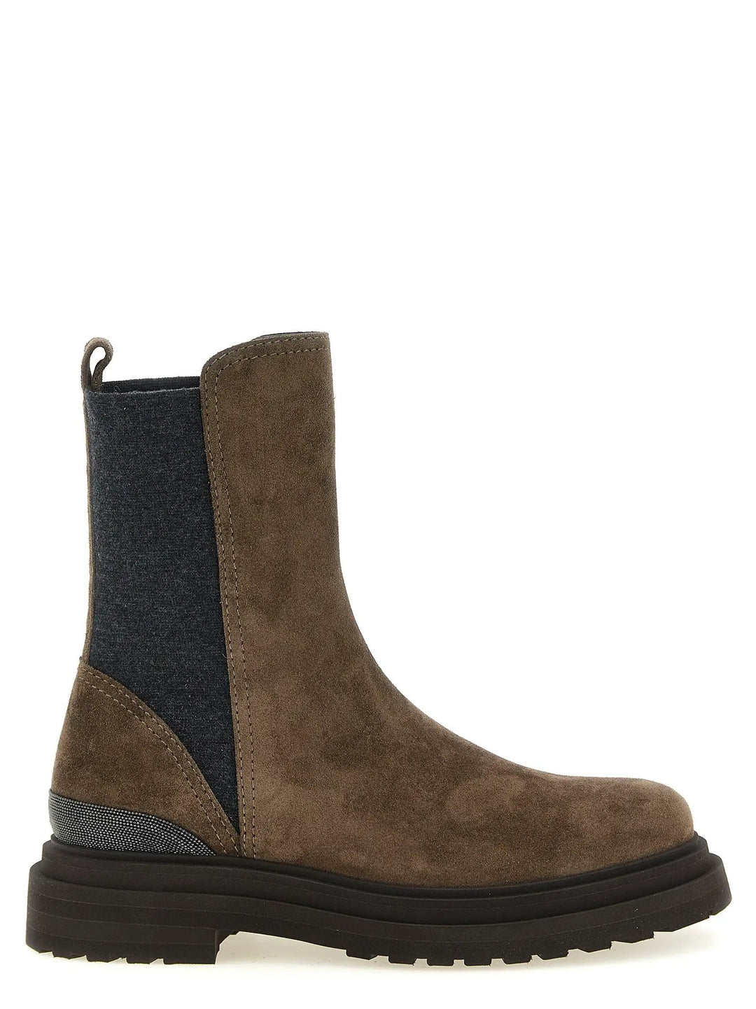 Brunello Cucinelli Brown Calfskin Ankle Boots