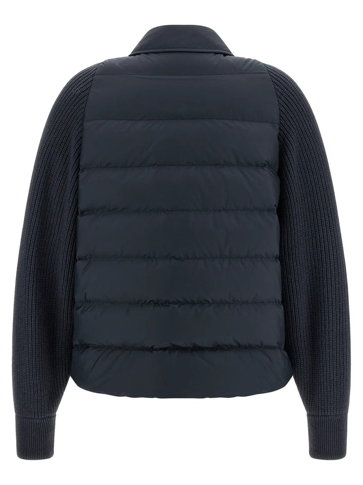 Brunello Cucinelli Blue Polyester Full-Length Jacket