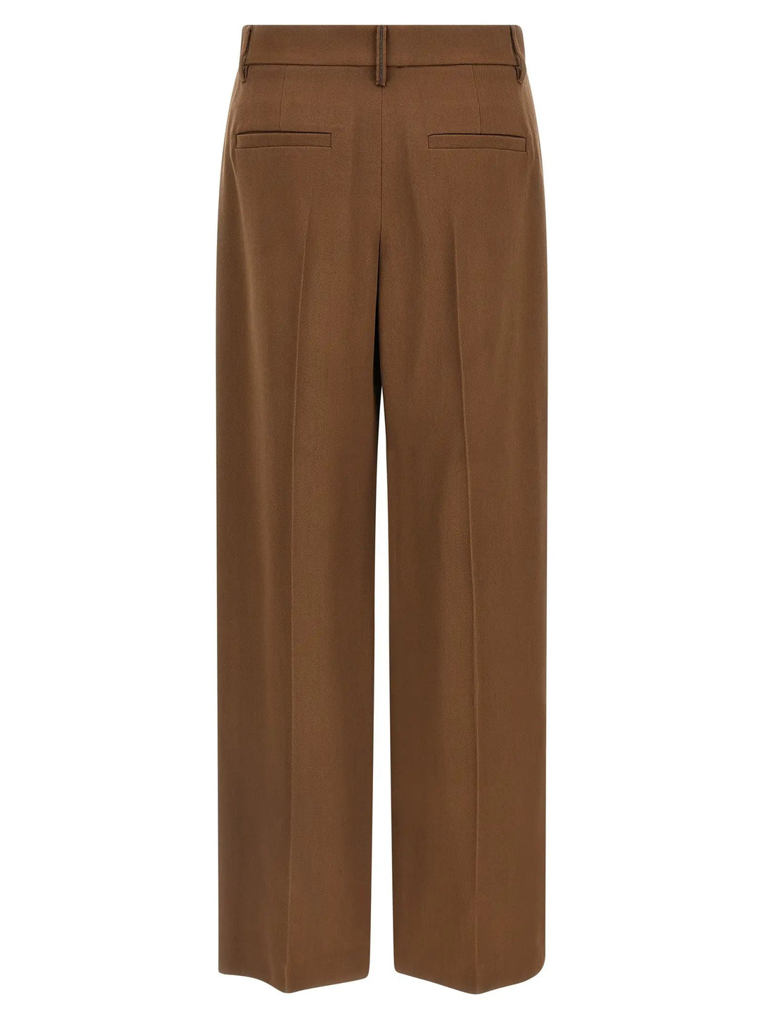 Brunello Cucinelli Brown Virgin Wool Casual Pants