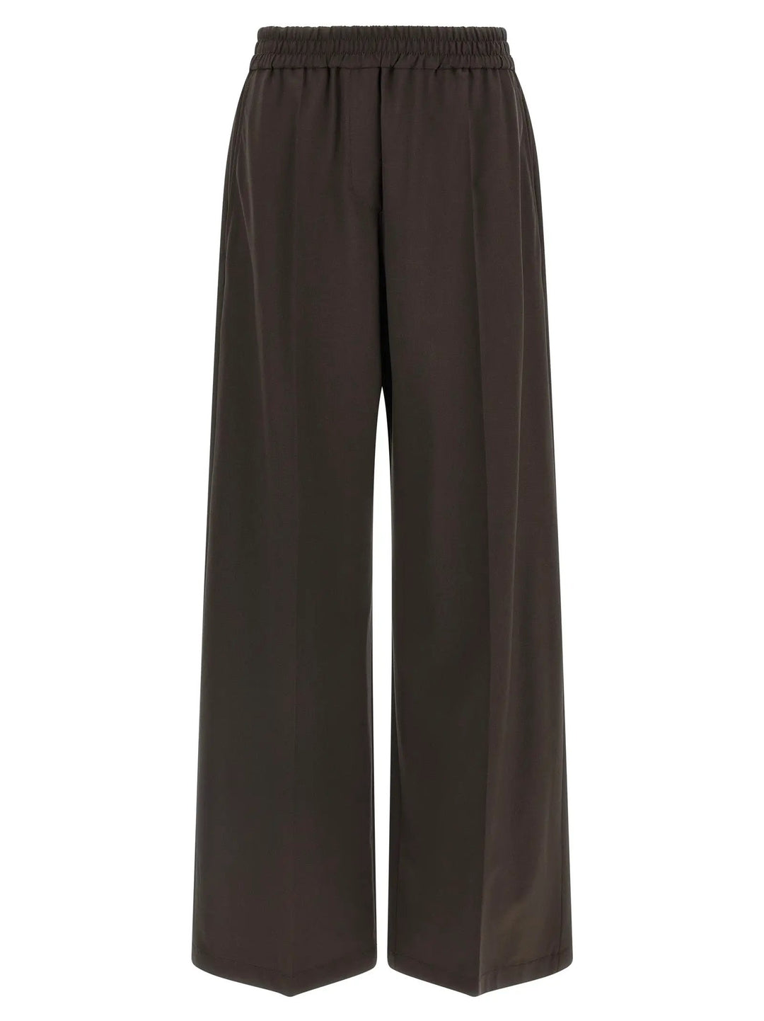 Brunello Cucinelli Brown Virgin Wool Casual Pants