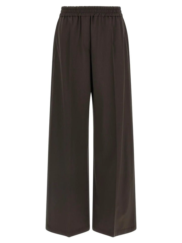 Brunello Cucinelli Brown Virgin Wool Casual Pants