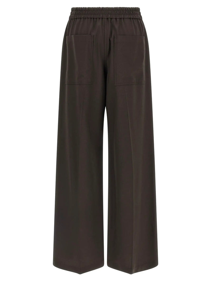 Brunello Cucinelli Brown Virgin Wool Casual Pants