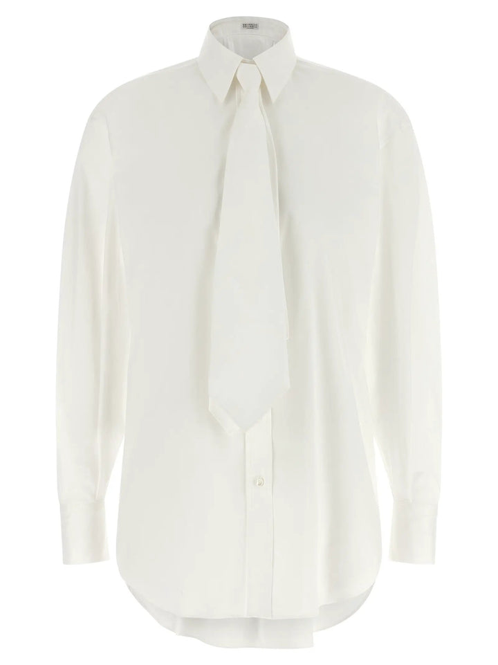Brunello Cucinelli White Cotton Blouse