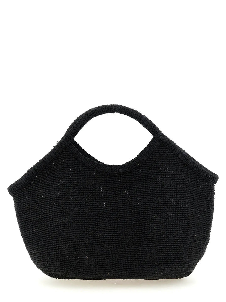 Ibeliv Sample Sale | Ibeliv Black Raffia Tote Bag - | Designer outlet