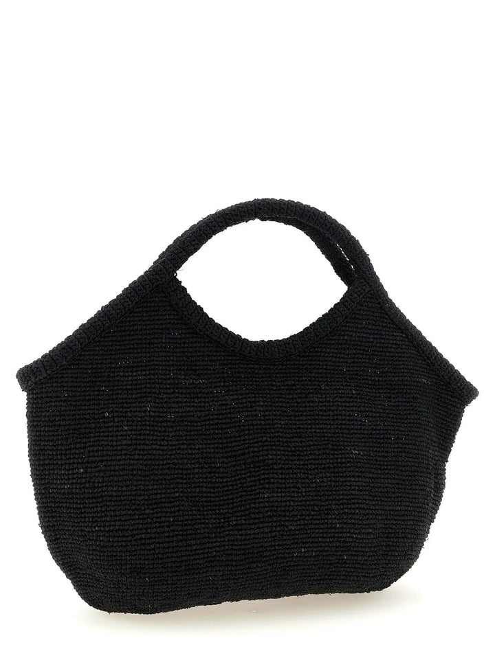 Ibeliv Sample Sale | Ibeliv Black Raffia Tote Bag - | Designer outlet