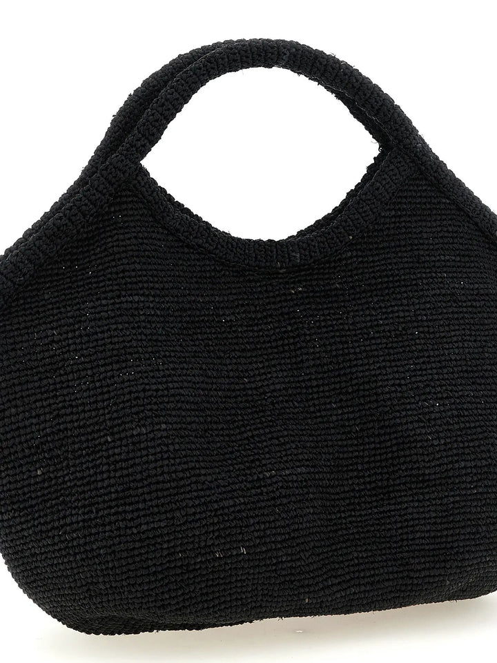 Ibeliv Sample Sale | Ibeliv Black Raffia Tote Bag - | Designer outlet