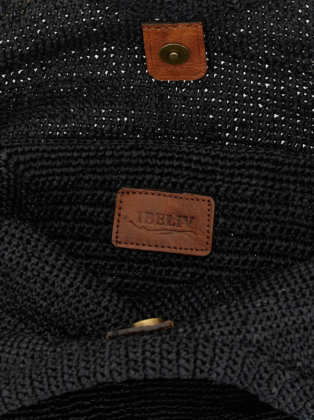 Ibeliv Sample Sale | Ibeliv Black Raffia Tote Bag - | Designer outlet