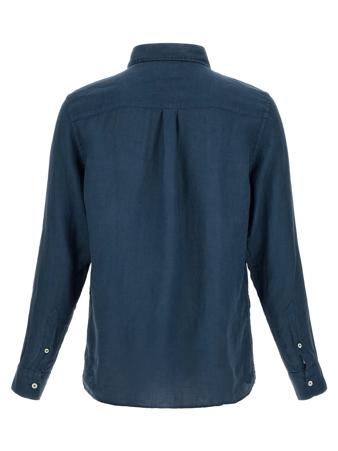 MC2 Saint Barth Blue Linen Polo Shirt