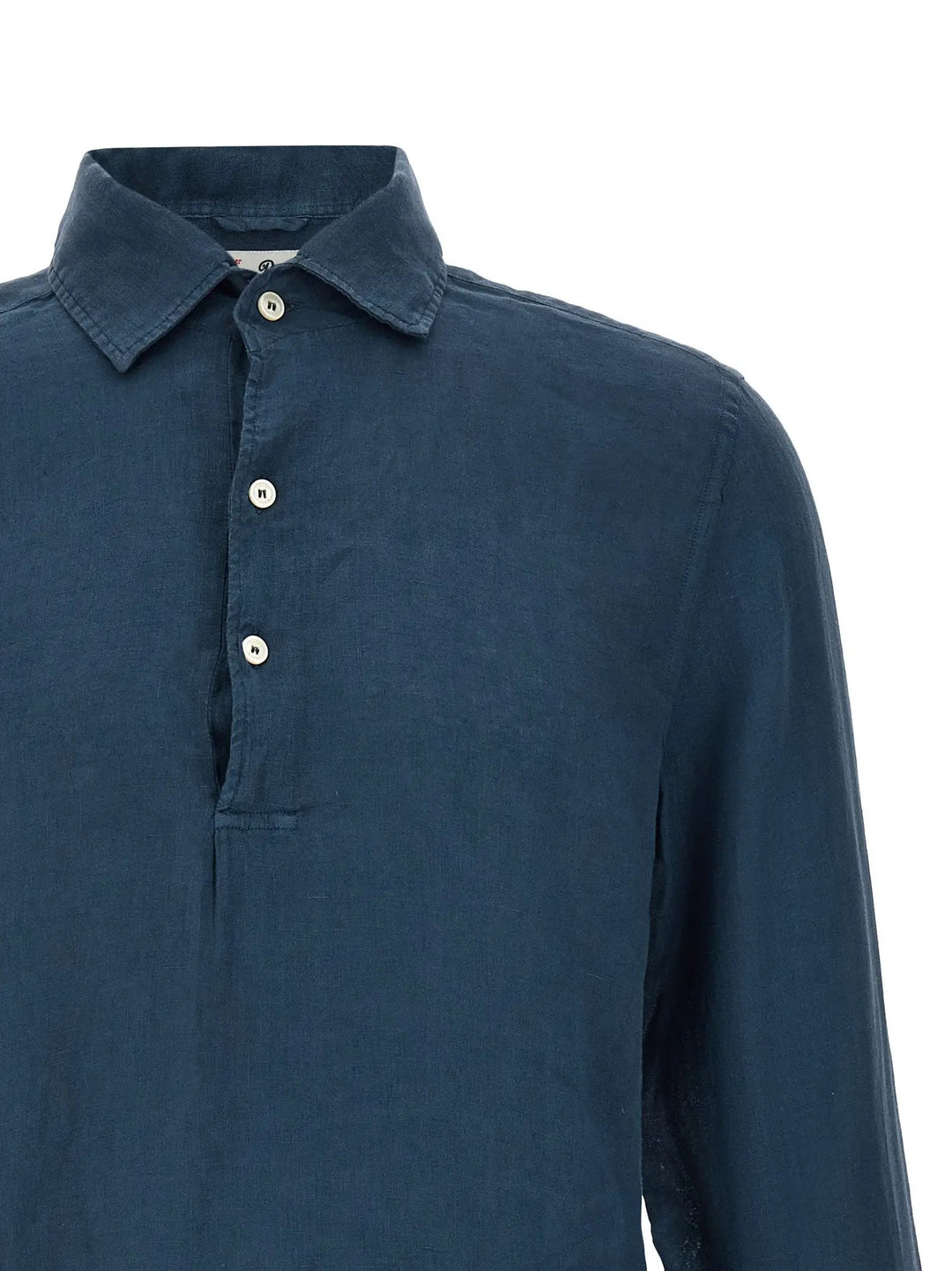 MC2 Saint Barth Blue Linen Polo Shirt