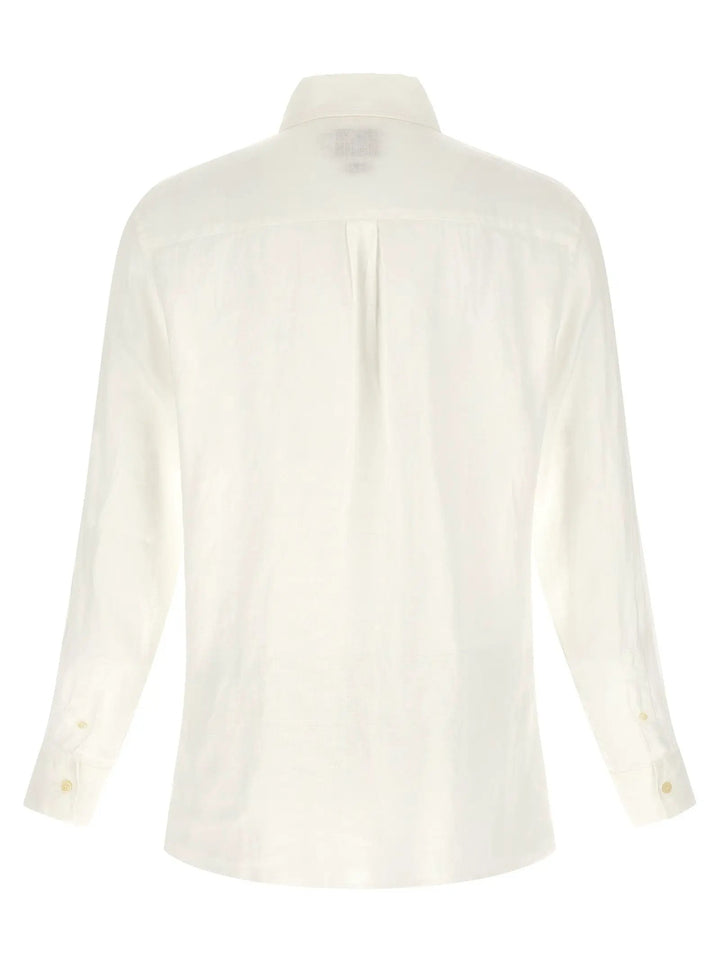 MC2 Saint Barth White Linen Polo Shirt