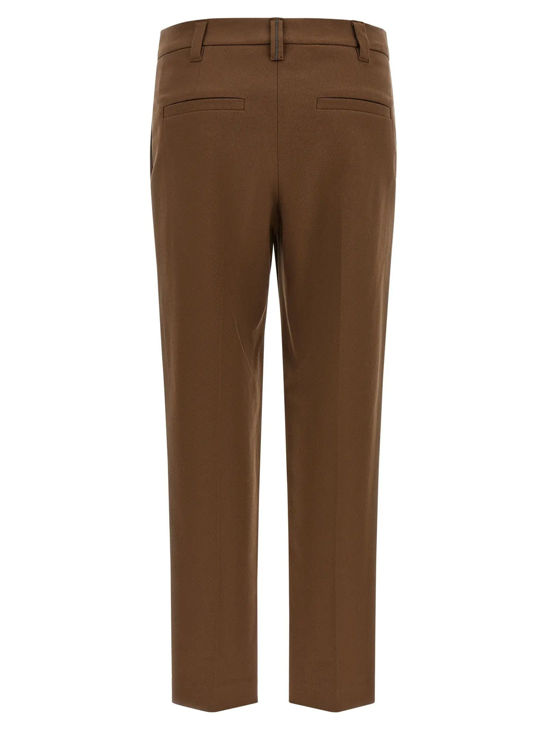 Brunello Cucinelli Brown Cotton Cropped Pants