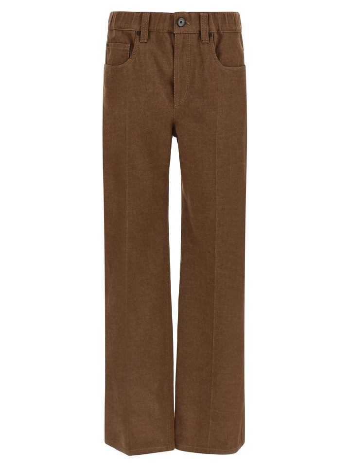 Brunello Cucinelli Brown Cotton Jeans Denim