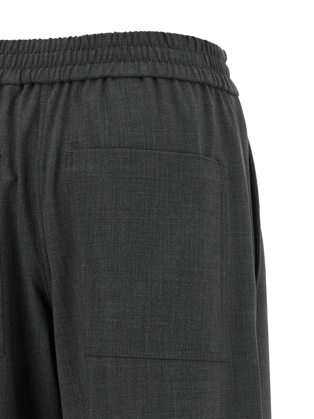 Brunello Cucinelli Gray Virgin Wool Flared Pants