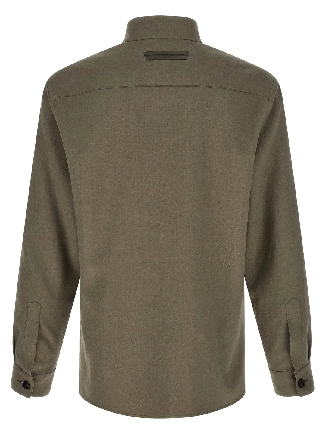 ZEGNA Gray Linen Blouse