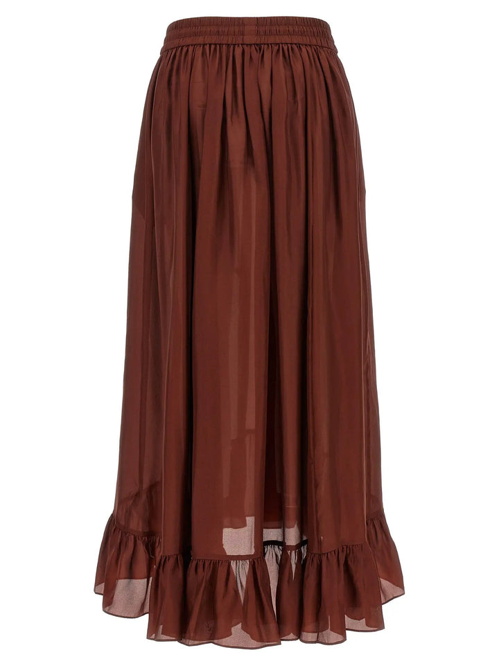 Zimmermann Sample Sale | Zimmermann Bordeaux Silk Mini Skirt - | Designer outlet