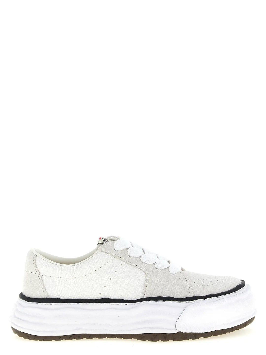 Maison Mihara Yasuhiro Sample Sale | Maison Mihara Yasuhiro White Cowhide Platform Sneakers - | Designer outlet