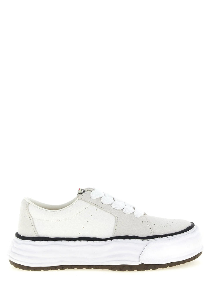 Maison Mihara Yasuhiro Sample Sale | Maison Mihara Yasuhiro White Cowhide Platform Sneakers - | Designer outlet
