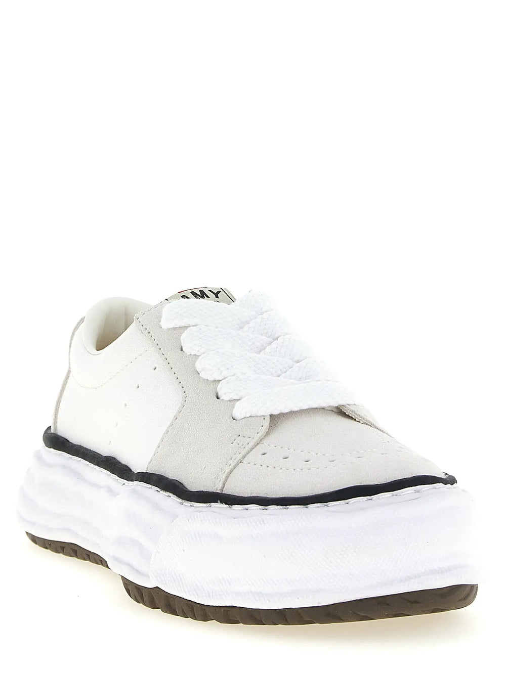 Maison Mihara Yasuhiro Sample Sale | Maison Mihara Yasuhiro White Cowhide Platform Sneakers - | Designer outlet