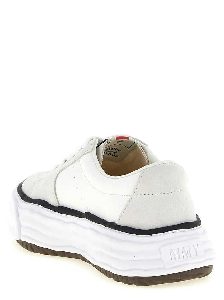 Maison Mihara Yasuhiro Sample Sale | Maison Mihara Yasuhiro White Cowhide Platform Sneakers - | Designer outlet