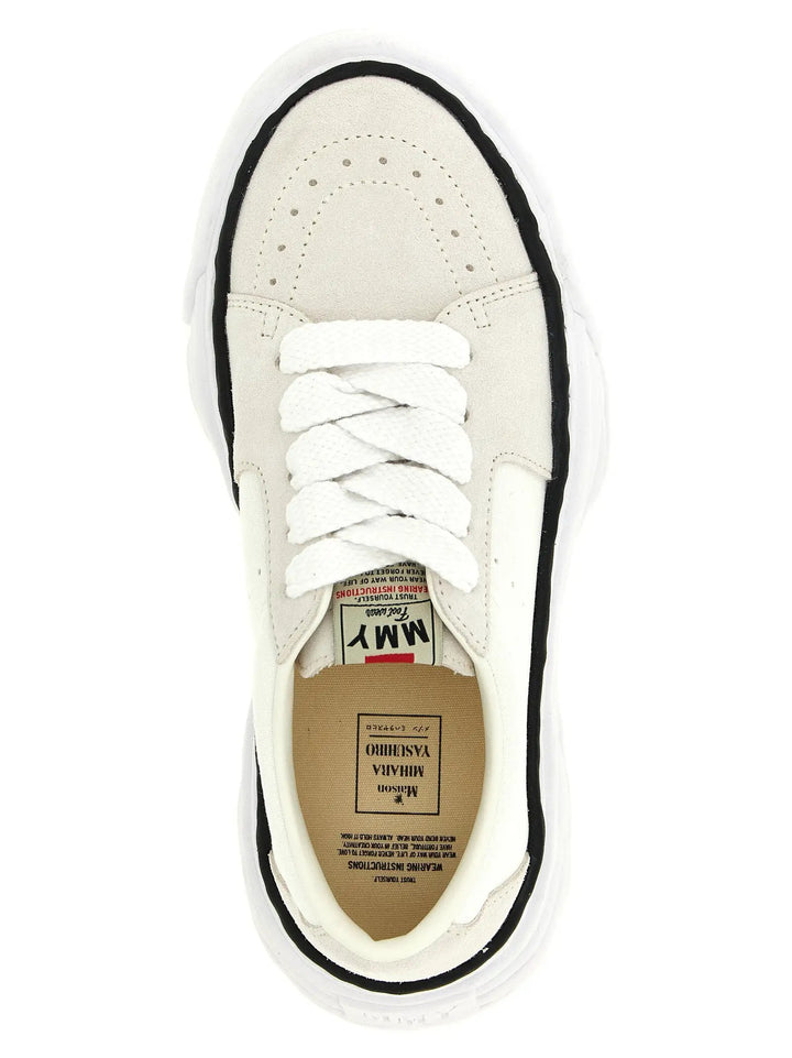 Maison Mihara Yasuhiro Sample Sale | Maison Mihara Yasuhiro White Cowhide Platform Sneakers - | Designer outlet