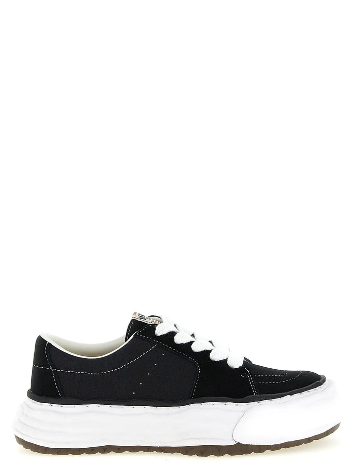 Maison Mihara Yasuhiro Black Cowhide Platform Sneakers
