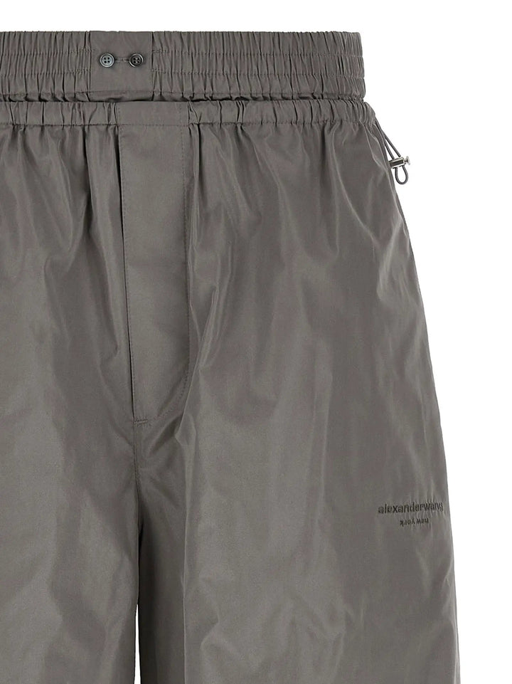 Alexander Wang Gray Polyester Athletic Pants