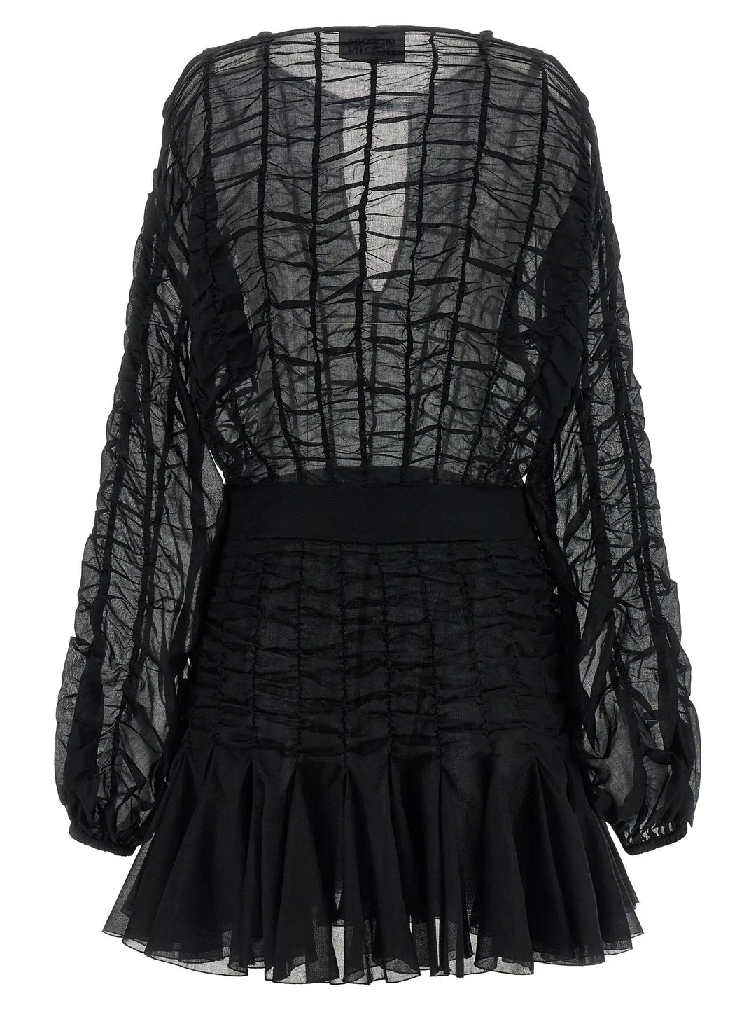 Giovanni Bedin Black Cotton Short Dress