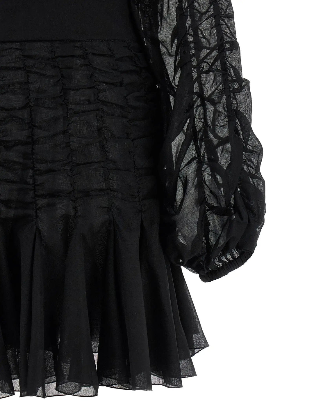 Giovanni Bedin Black Cotton Short Dress