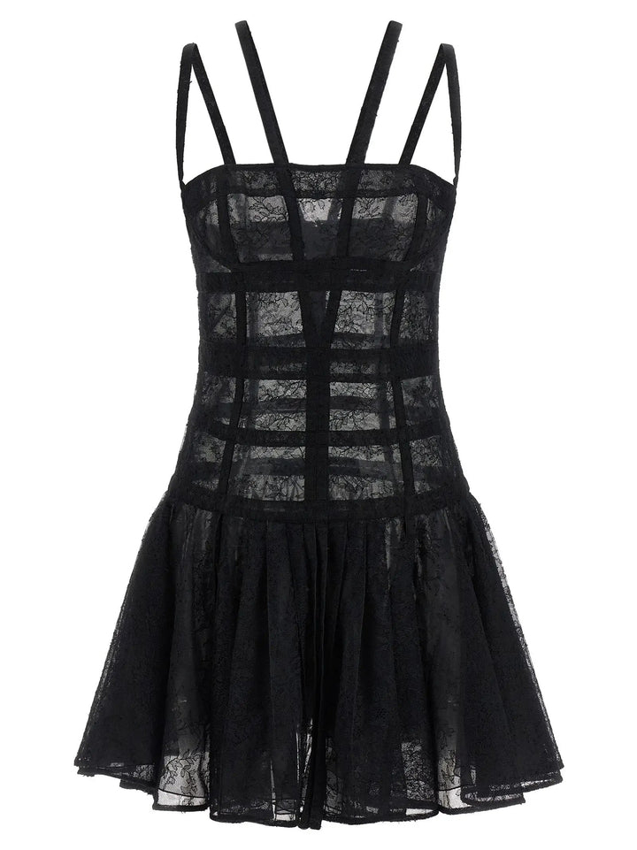 Giovanni Bedin Black Polyamide Short Dress
