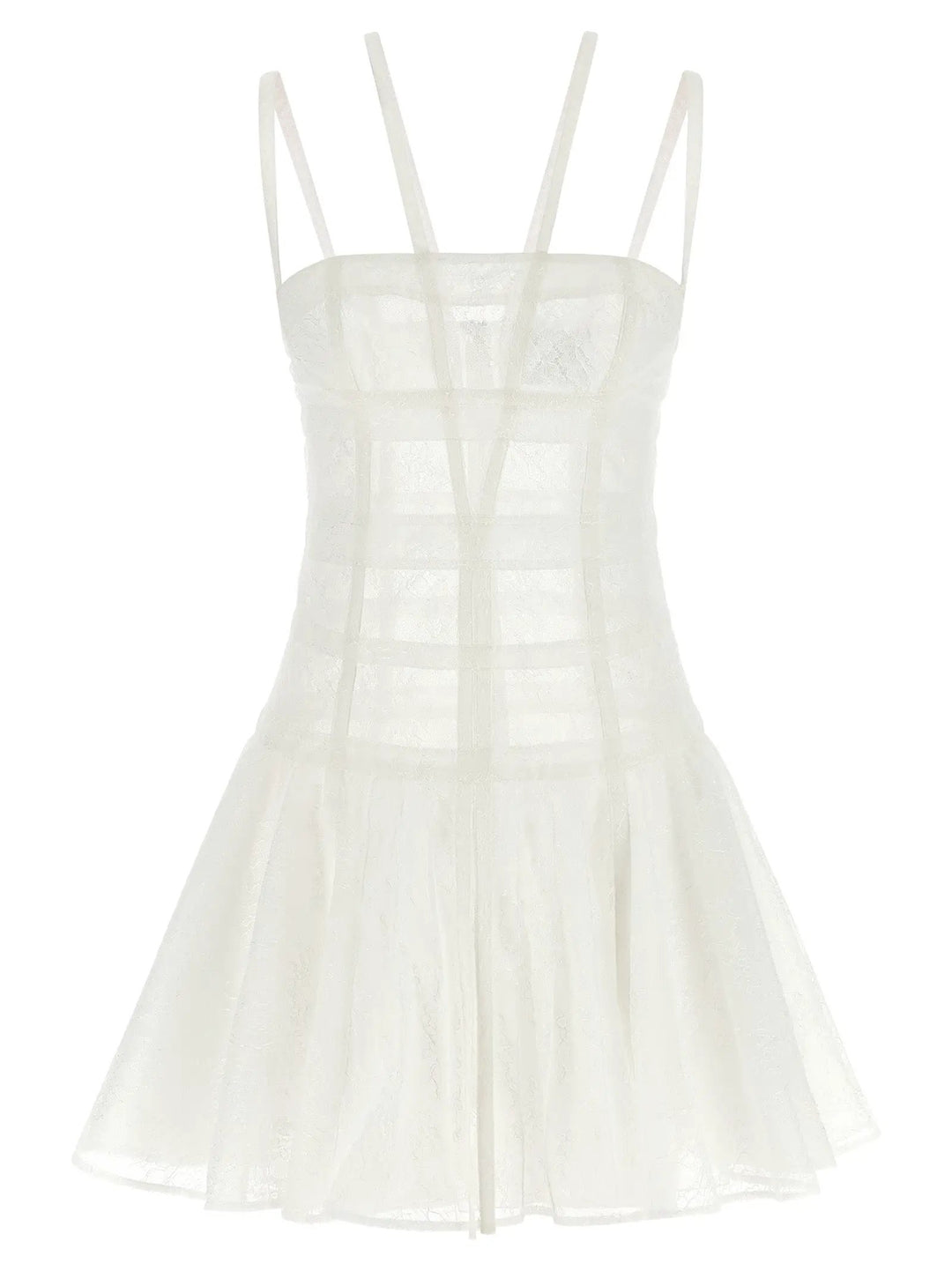 Giovanni Bedin White Polyamide Short Dress