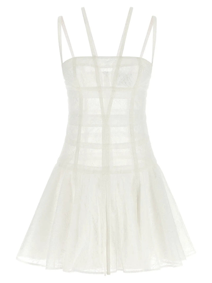 Giovanni Bedin White Polyamide Short Dress