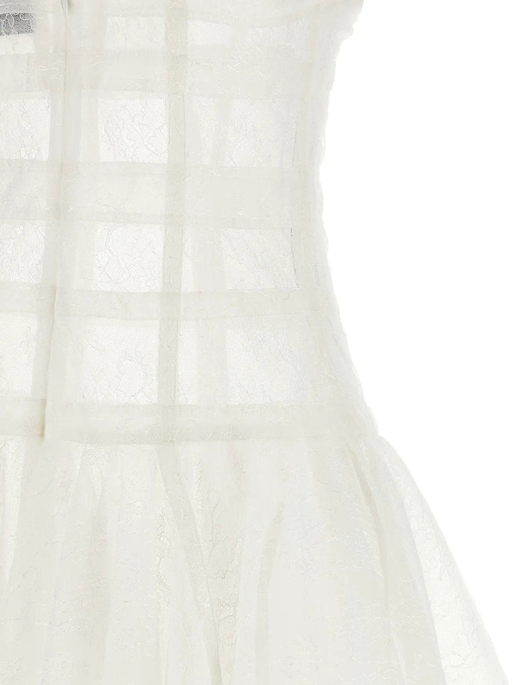 Giovanni Bedin White Polyamide Short Dress